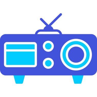 Televizyon. Web simgesi basit illüstrasyon