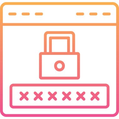 Kilit. Web simgesi basit illüstrasyon