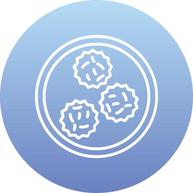 Bir çiçek simgesinin vektör illüstrasyonu