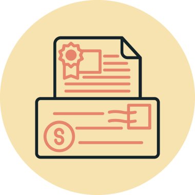 Belge simgesinin vektör illüstrasyonu