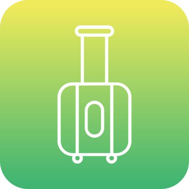 vektör bagaj simgesi, basit web illüstrasyonu