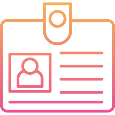 ID kart simgesi vektör illüstrasyonu