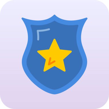 Polis kalkanı vektör simgesi