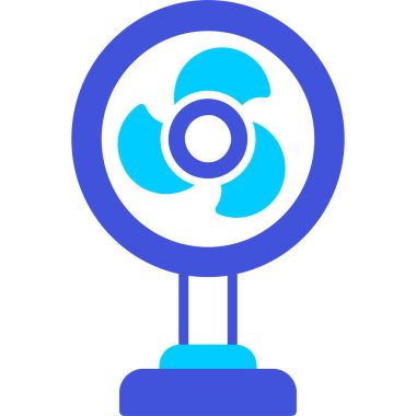 Mavi ve beyaz bir ikonun vektör illüstrasyonu