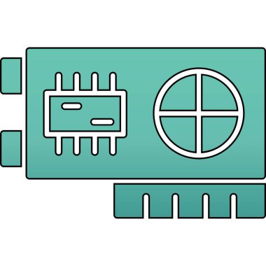 devre kartı simgesi vektör illüstrasyon grafik tasarımı
