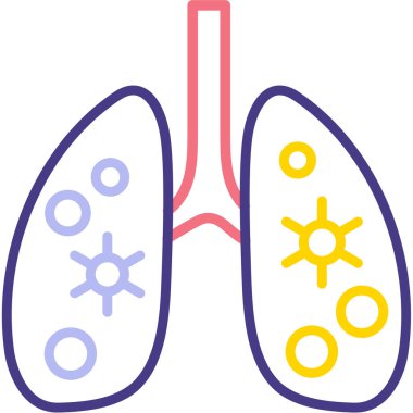 Ciğerler. Web simgesi basit illüstrasyon