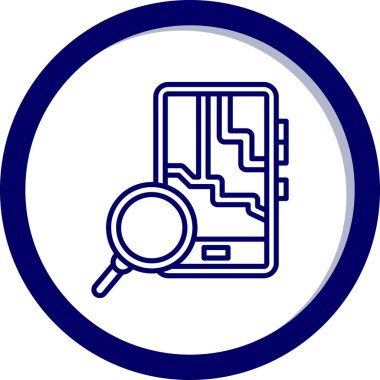 Arama simgesi vektör illüstrasyonu