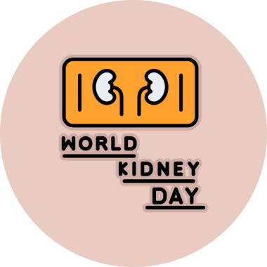 Dünya Böbrek Günü vektör çizimi.