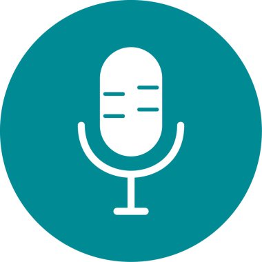 mikrofon simgesi, basit tasarım illüstrasyonu