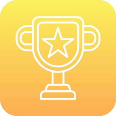 Ödül kupası simgesi rozet stili