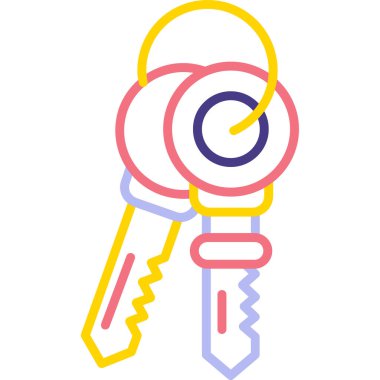 Anahtar simgesi vektör illüstrasyonu