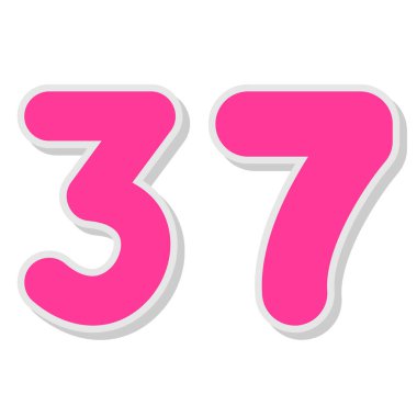 Numara 26, 30, 7, beyaz arkaplanda, 3 boyutlu görüntüleme