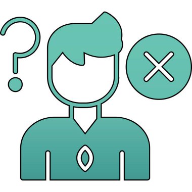 Soru simgesi, vektör illüstrasyonu