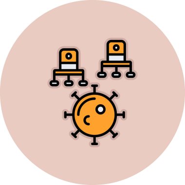 Bilgisayarlı bir robotun vektör çizimi