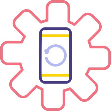 - Telefon. Web simgesi basit illüstrasyon