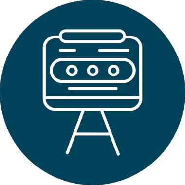 Modern radyo simgesinin vektör illüstrasyonu