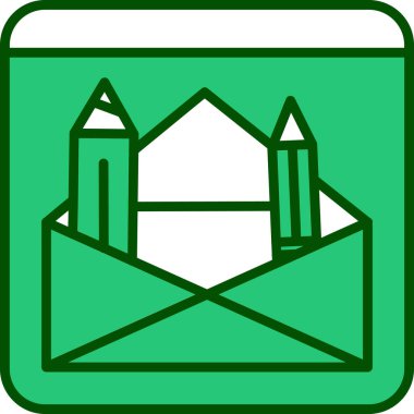 E-posta. Web simgesi basit illüstrasyon