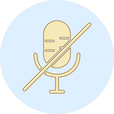 Mikrofon. Web simgesi basit illüstrasyon