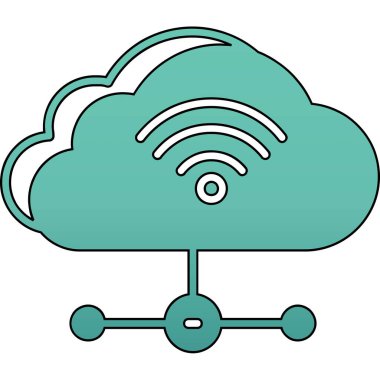 bulut hesaplama vektörü simgesi