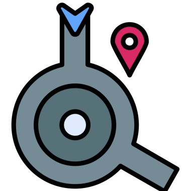 konum. Web simgesi basit illüstrasyon