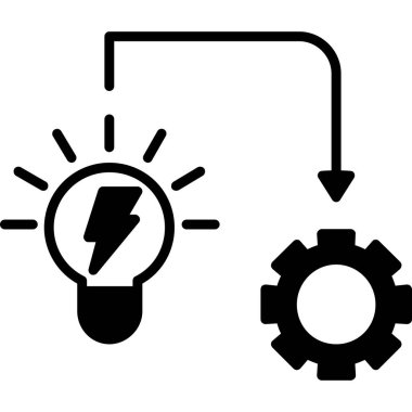 Bir ampulün vektör illüstrasyonu