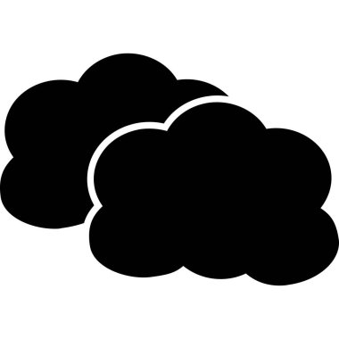 Beyaz arkaplanda bulut vektörü simgesi