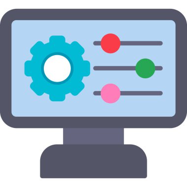 veri yönetimi düz vektör simgesi