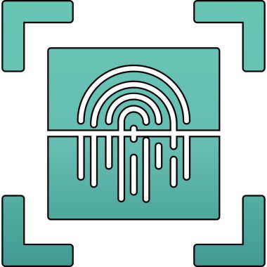 parmak izi ikonu. parmak izi ikonu vektör illüstrasyonu