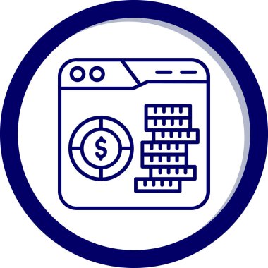 Dolar parası. simge basit illüstrasyon