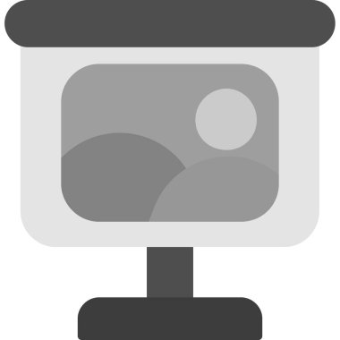 video simgesi, vektör illüstrasyonu, düz tasarım