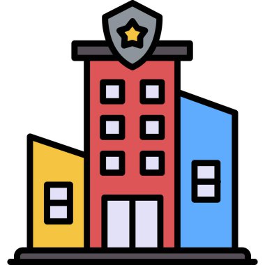 otel binası vektör simgesi