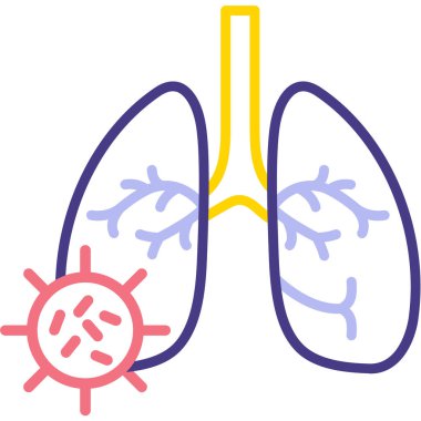 Ciğerler. Web simgesi basit tasarım
