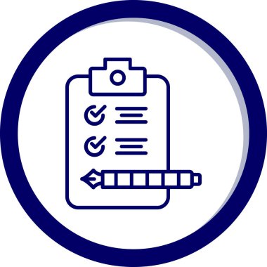 Kontrol listesi simgesi vektör illüstrasyonu