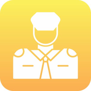 Polisin ikon vektör illüstrasyonu