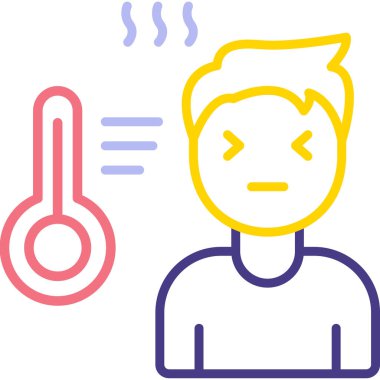 Soğuk sıcaklık modern simge, vektör illüstrasyonu