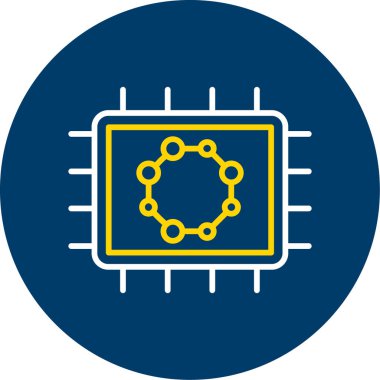 İşlemci. Web simgesi basit illüstrasyon