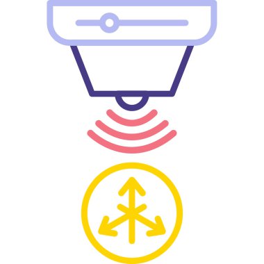 Uydu modern simge vektör illüstrasyonu