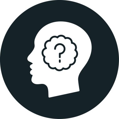 Soru simgesi, vektör illüstrasyonu