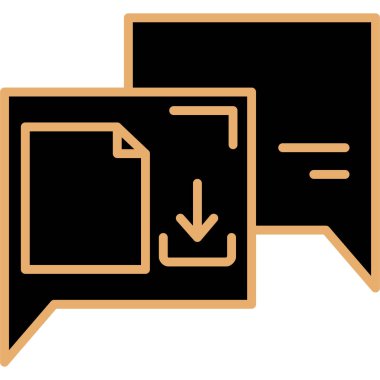 Sohbet simgesi vektör illüstrasyonu