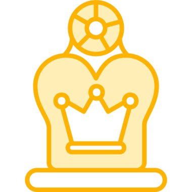 Taç ikonu. vektör illüstrasyonu