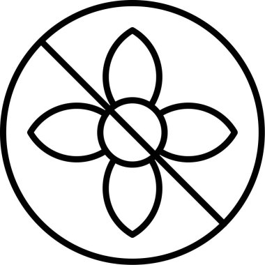 çiçek simgesi vektör illüstrasyonu