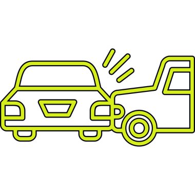 Kaza kazası simgesi - taslak biçimi