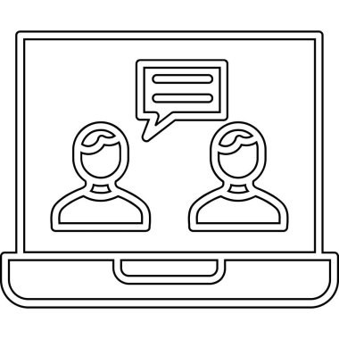 çevrimiçi eğitim çizgisi vektör illüstrasyonu