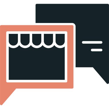 Sohbet mesajı vektör illüstrasyonu