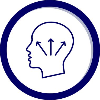 baş ampul simgesi, vektör illüstrasyonu