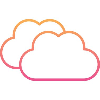 Bulut simgesi vektör illüstrasyonu