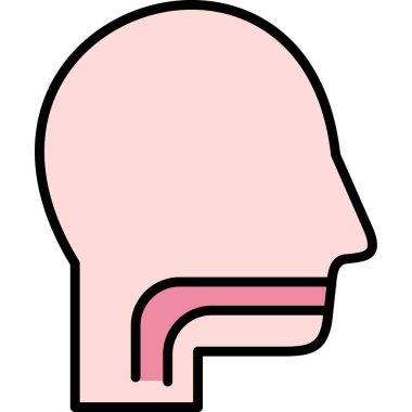 insan kafası ve beyin vektör çizimi rengi