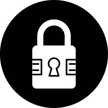 Kilit. Web simgesi vektör illüstrasyonu