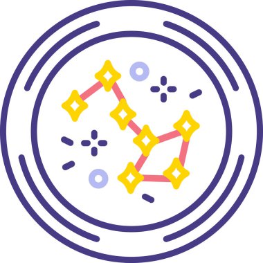 Dairedeki bir ağ simgesinin vektör illüstrasyonu