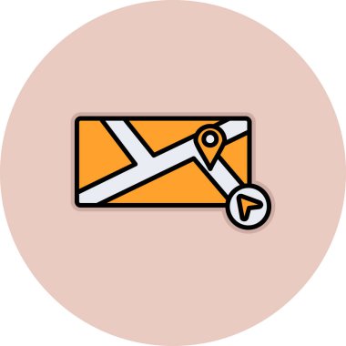 Vektör konumu simge illüstrasyonu